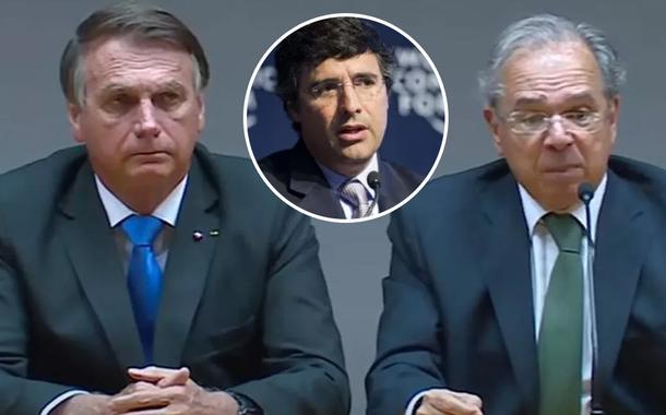 Jair Bolsonaro e Paulo Guedes em pronunciamento