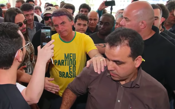 Bolsonaro e o agente da PF Luíz Felipe Barros Félix