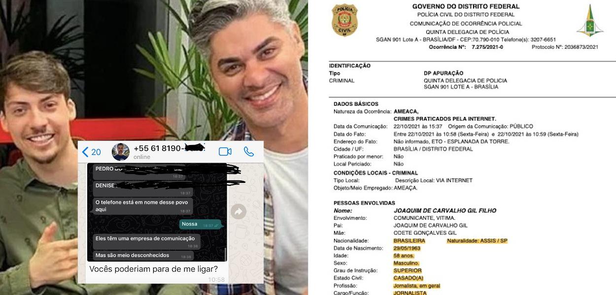 Jair Renan Bolsonaro e o parceiro comercial Allan Lucena, suspeitos de Lobby, o BO e o print da conversa ameaçadora