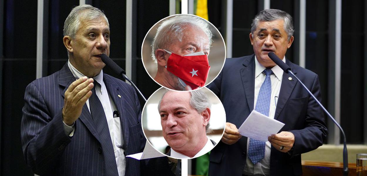 Deputado José Airton Cirilo, ex-presidente Lula, ex-ministro Ciro Gomes e o deputado José Guimarães