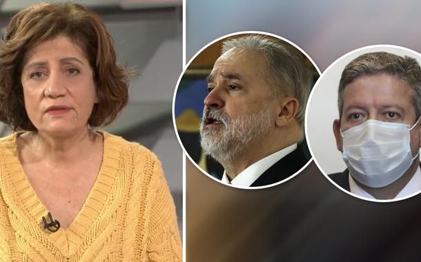 Jornalista Miriam Leitão, procurador Augusto Aras e o presidente da Câmara, Arthur Lira