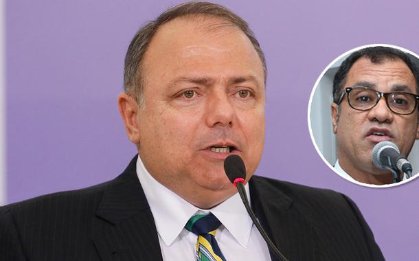 Eduardo Pazuello e o analista político Jorge Rubem Folena de Oliveira