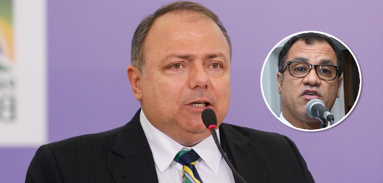 Eduardo Pazuello e o analista político Jorge Rubem Folena de Oliveira