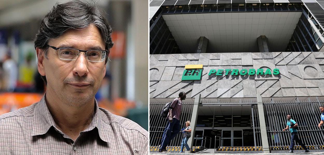 Marcio Pochmann e fachada da Petrobras