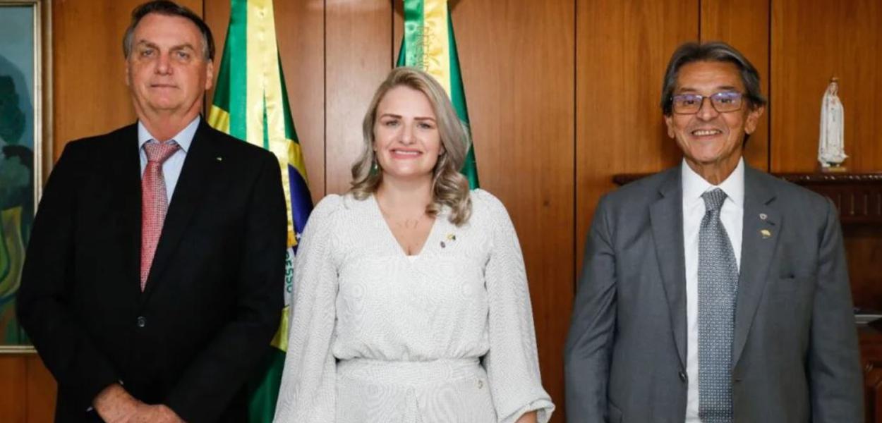 Bolsonaro, Graciela Nienov e Roberto Jefferson