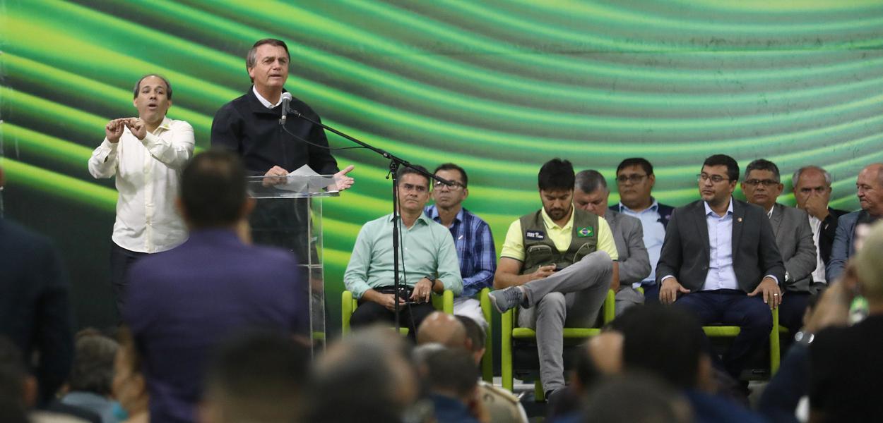 Bolsonaro durante evento da Assembleia de Deus em Manaus