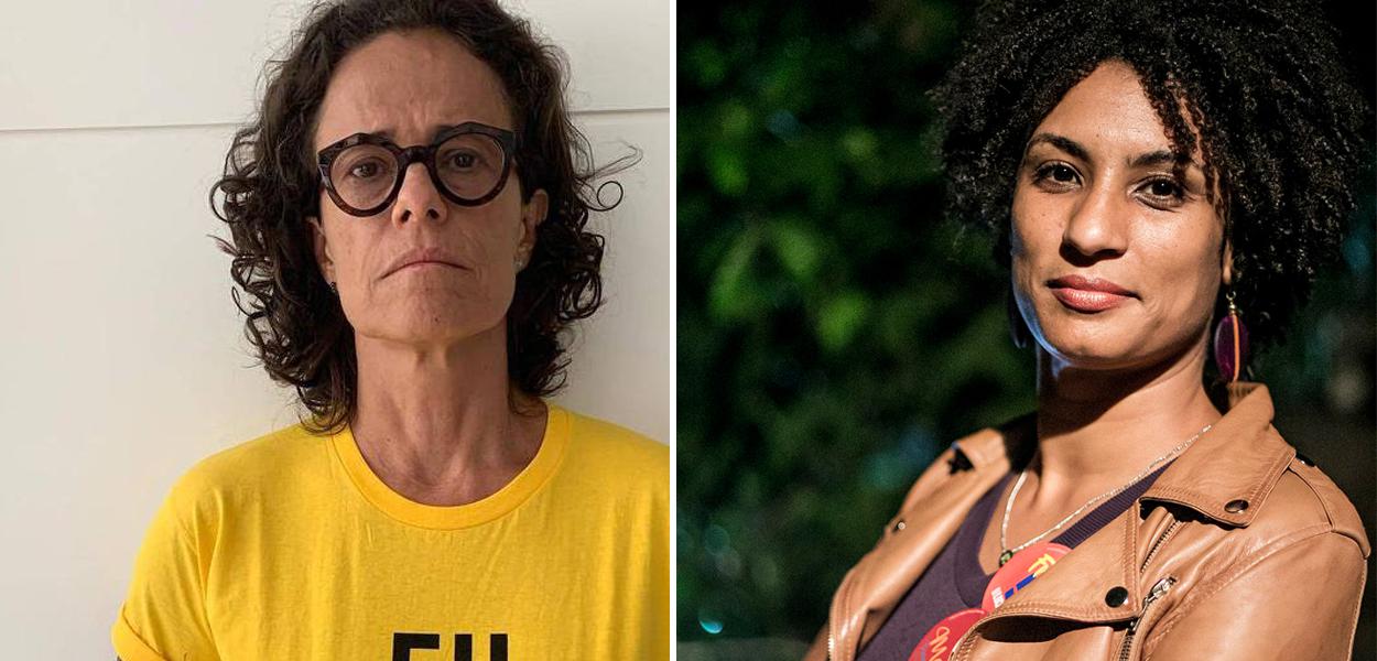 Cantora Zélia Duncan e a ex-vereadora Marielle Franco