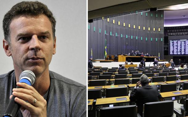 Eduardo Moreira e plenário da Camara dos Deputados