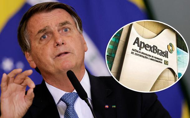Jair Bolsonaro e fachada da Apex