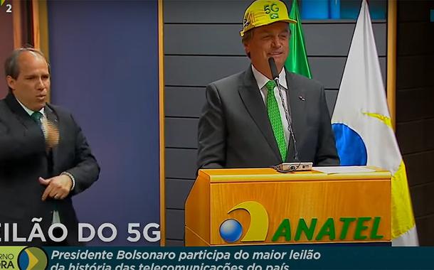 Bolsonaro fala no leilão do 5G