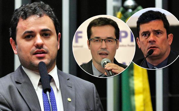 Glauber Braga, Deltan Dallagnol e Sergio Moro