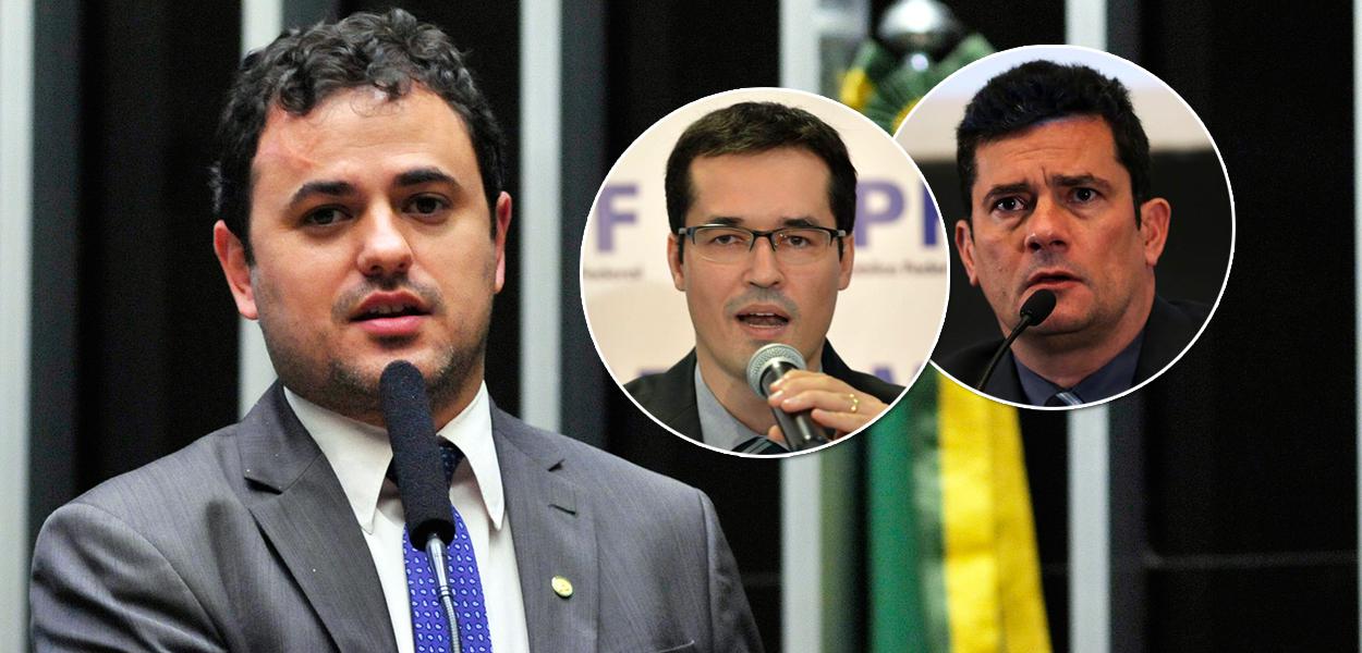 Glauber Braga, Deltan Dallagnol e Sergio Moro