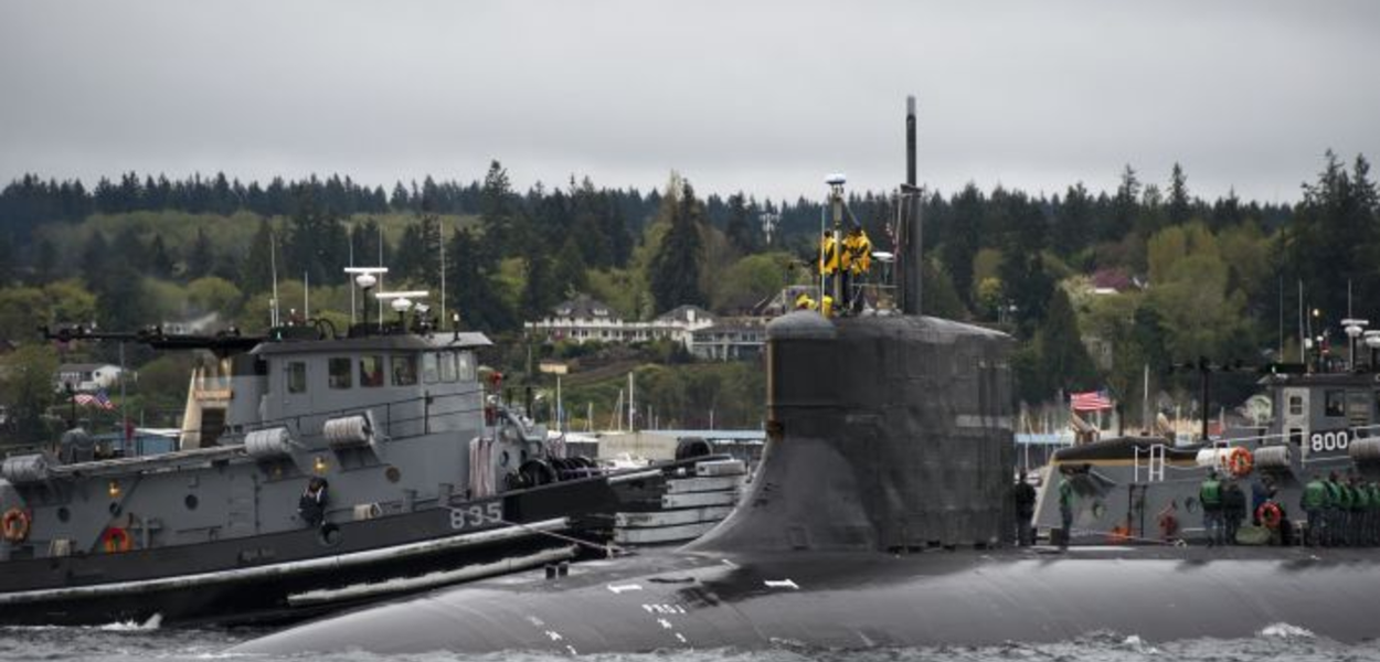 Submarino dos EUA no Mar do sul da China