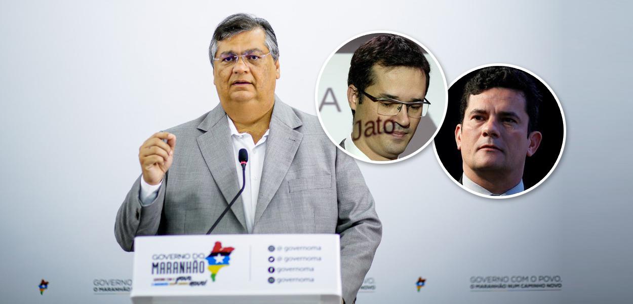 Governador do Maranhão, Flávio Dino, procurador Deltan Dallagnol e Sérgio Moro