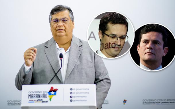 Governador do Maranhão, Flávio Dino, procurador Deltan Dallagnol e Sérgio Moro