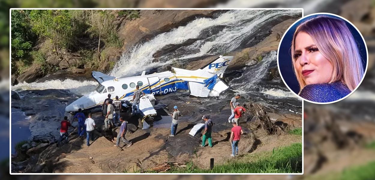 Avião que transportava Marília Mendonça após queda em Minas Gerais