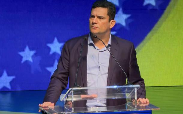 Sergio Moro em evento de filiação ao Podemos, em Brasília