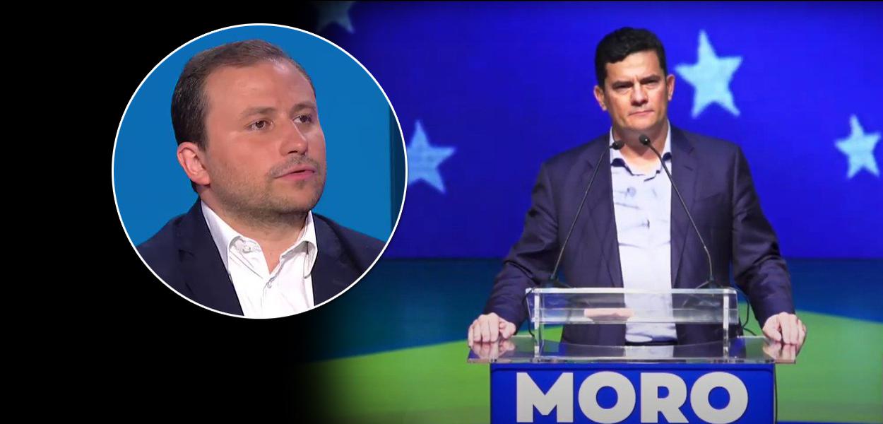 Cientista político e professor da Sciences Po de Paris Gaspard Estrada e o ex-juiz Sérgio Moro
