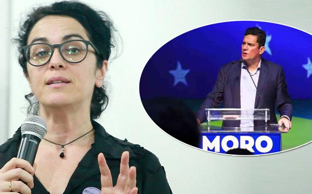 Filósofa Marcia Tiburi e o ex-juiz Sergio Moro