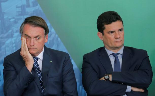 Jair Bolsonaro e o ex-ministro Sergio Moro