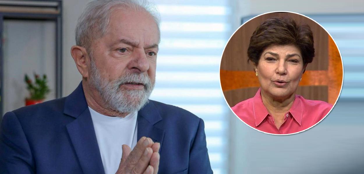 Ex-presidente Luiz Inácio Lula da Silva e a jornalista Cristiana Lôbo