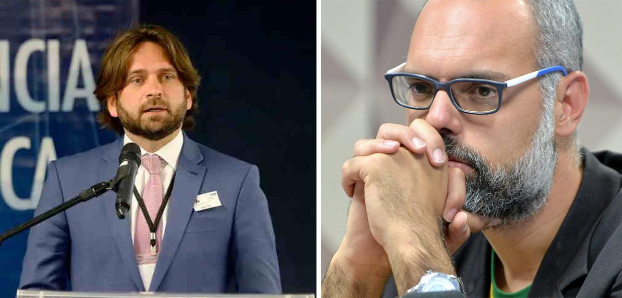 Secretário Nacional de Justiça, Vicente Santini, e o blogueiro Allan dos Santos