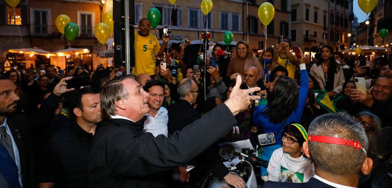 Bolsonaro em Roma pouco antes das agressões