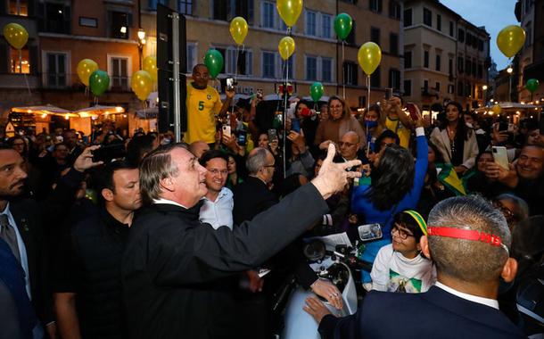 Bolsonaro em Roma pouco antes das agressões