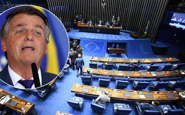 Jair Bolsonaro e plenário do Senado