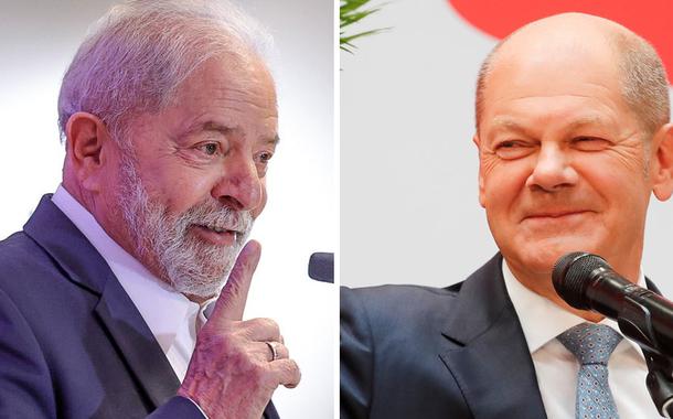 Ex-presidente Luiz Inácio Lula da Silva e o vice-chanceler da Alemanha, Olaf Scholz