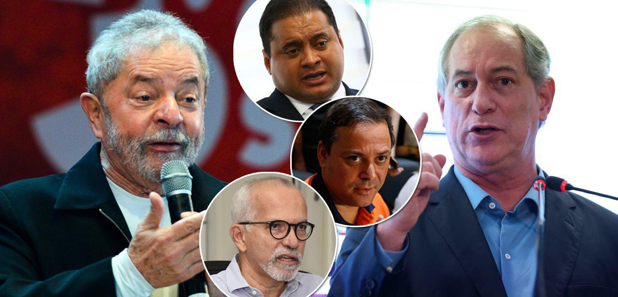 Ex-presidente Luiz Inácio Lula da Silva, ex-prefeito de Niterói Rodrigo Neves, senador Weverton Rocha, prefeito de Aracaju, Edvaldo Nogueira, e o ex-ministro Ciro Gomes