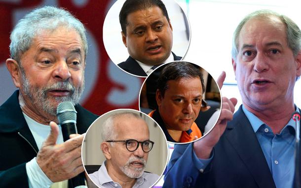 Ex-presidente Luiz Inácio Lula da Silva, ex-prefeito de Niterói Rodrigo Neves, senador Weverton Rocha, prefeito de Aracaju, Edvaldo Nogueira, e o ex-ministro Ciro Gomes