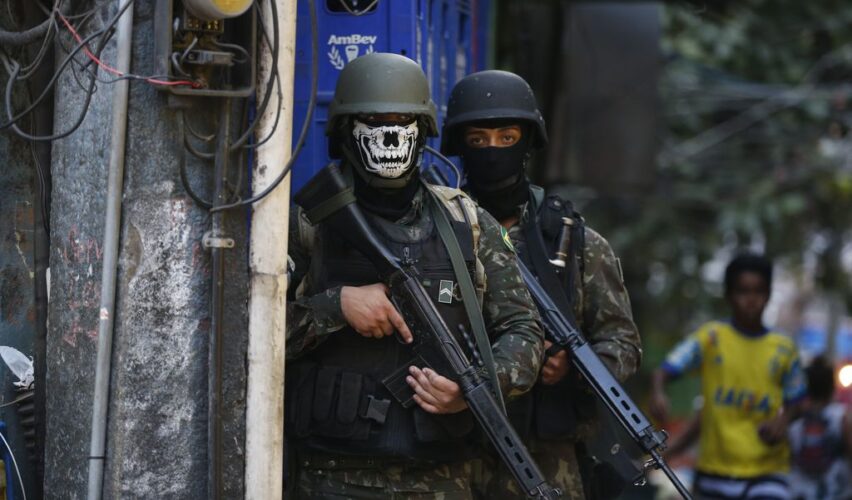 Operação “contra o tráfico de drogas” na favela da Rocinha, no Rio de Janeiro