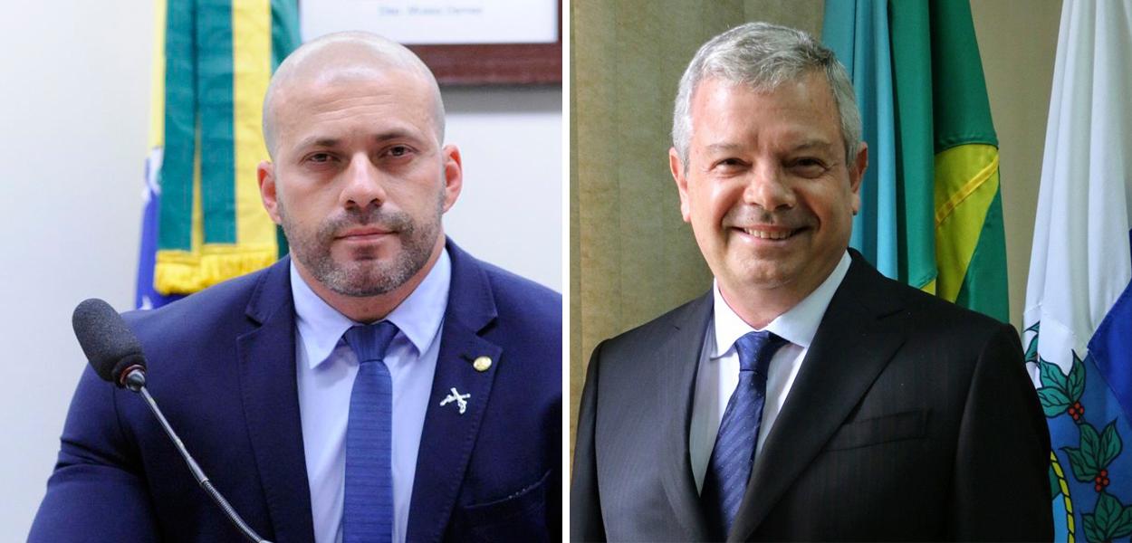Daniel Silveira e o prefeito de Niterói, Axel Grael