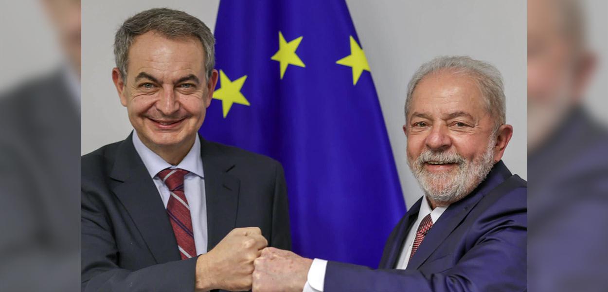 Ex-presidente do governo da Espanha José Luís Rodríguez Zapatero e o ex-presidente Luiz Inácio Lula da Silva