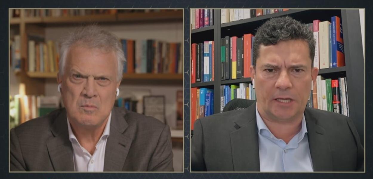 Pedro Bial e Sergio Moro