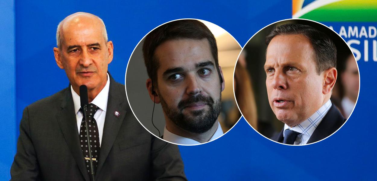 Luiz Eduardo Ramos, Eduardo Leite e João Doria