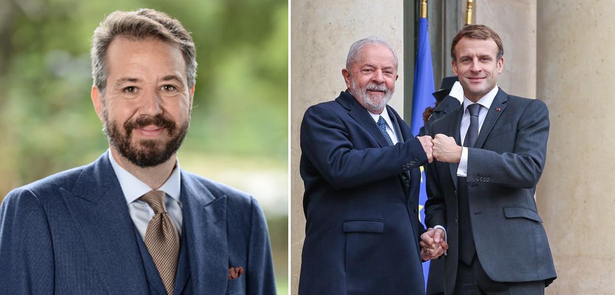 Rodrigo Zeidan e Lula com Macron