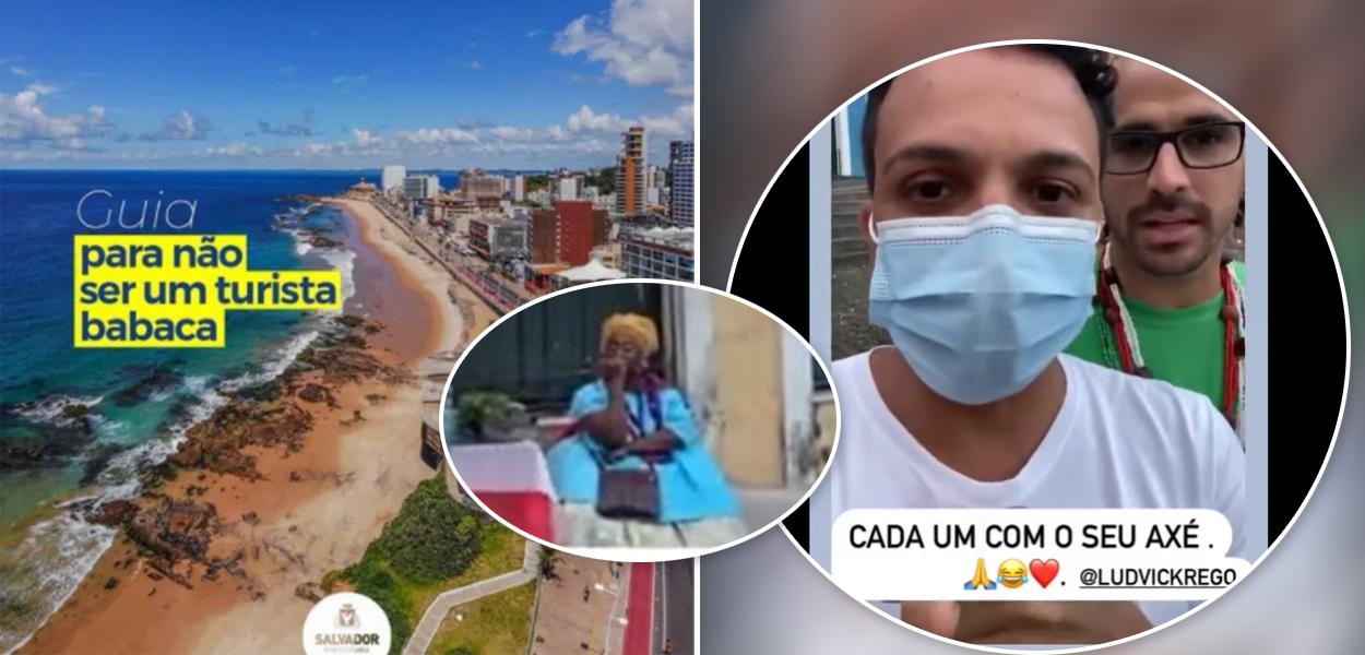 Campanha da Prefeitura de Salvador, Eliane de Jesus, de 48 anos, e dois turistas cariocas