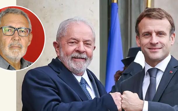 Mauro Lopes, Lula e Emmanuel Macron