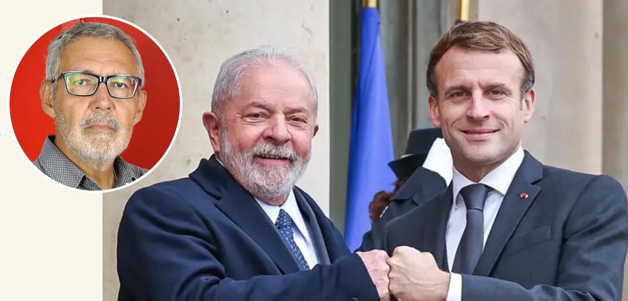 Mauro Lopes, Lula e Emmanuel Macron