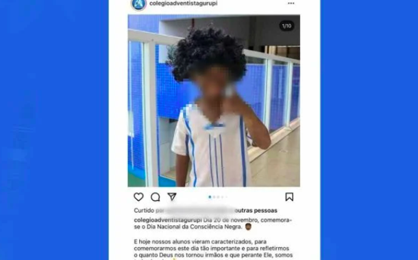 Foto de aluno postada na rede social