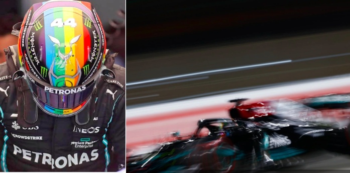 Lewis Hamilton venceu com capacete em homenagem ao movimento LGBT