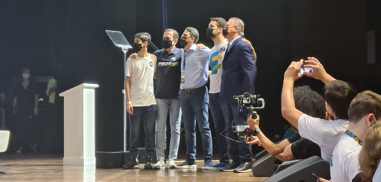 Eduardo Leite, Arthur Virgílio e João Doria