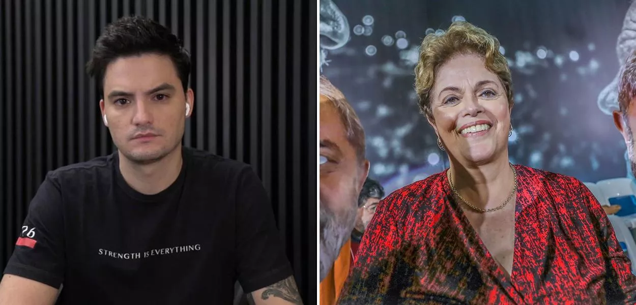 Felipe Neto e Dilma Rousseff