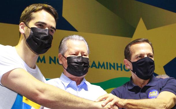 Eduardo Leite, Arthur Virgílio e João Doria