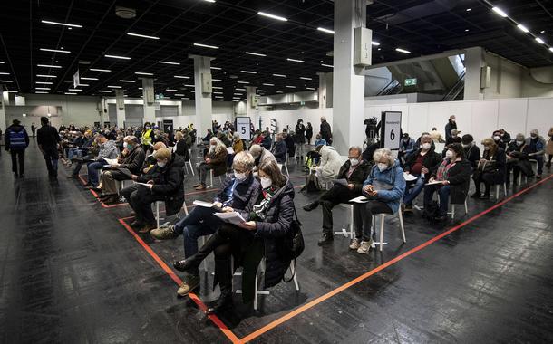 Centro de vacinação na Alemanha