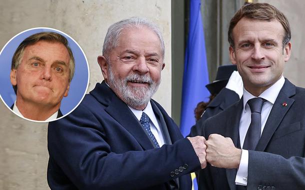 Bolsonaro e Lula com Macron