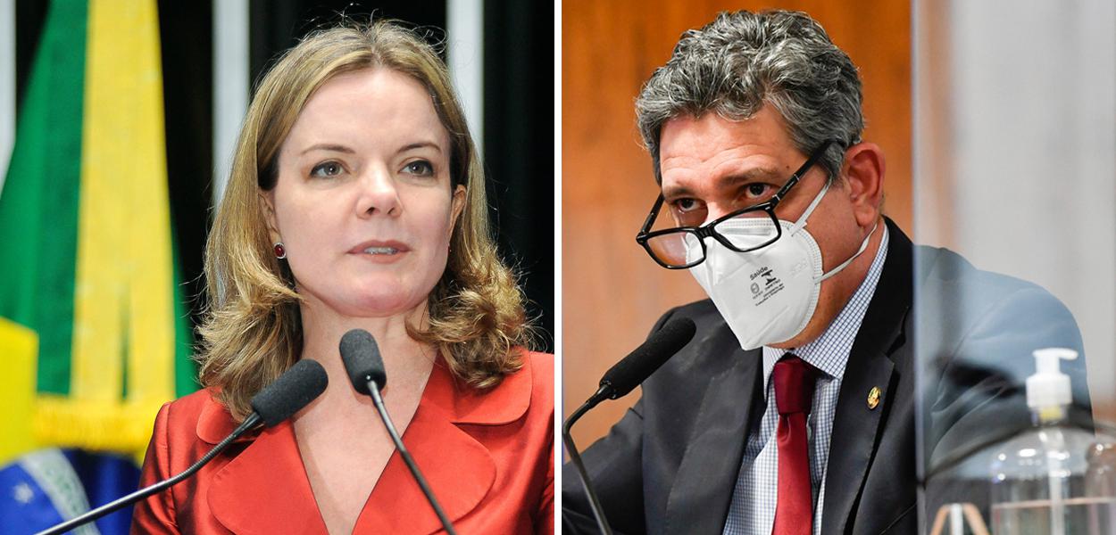 Gleisi Hoffmann e Rogério Carvalho