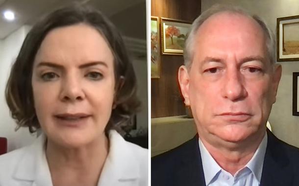 Gleisi Hoffmann e Ciro Gomes